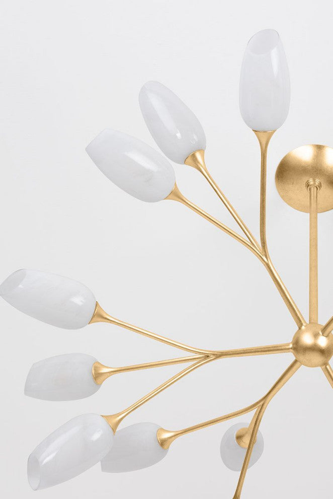 Aldean Chandelier, Vintage Gold Leaf