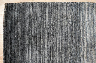 EORC Charcoal Handloomed Wool Rainbow Loom Rug, 8'x10'