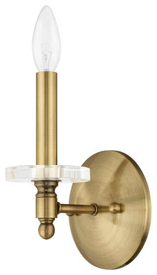 Livex Lighting Antique Brass 1-Light Wall Sconce