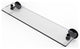 Shadwell 22" Glass Vanity Shelf with Beveled Edges, Matte Black