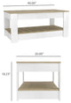 Lindon Farmhouse Coffee Table by RST Brands, White/Golden Oak