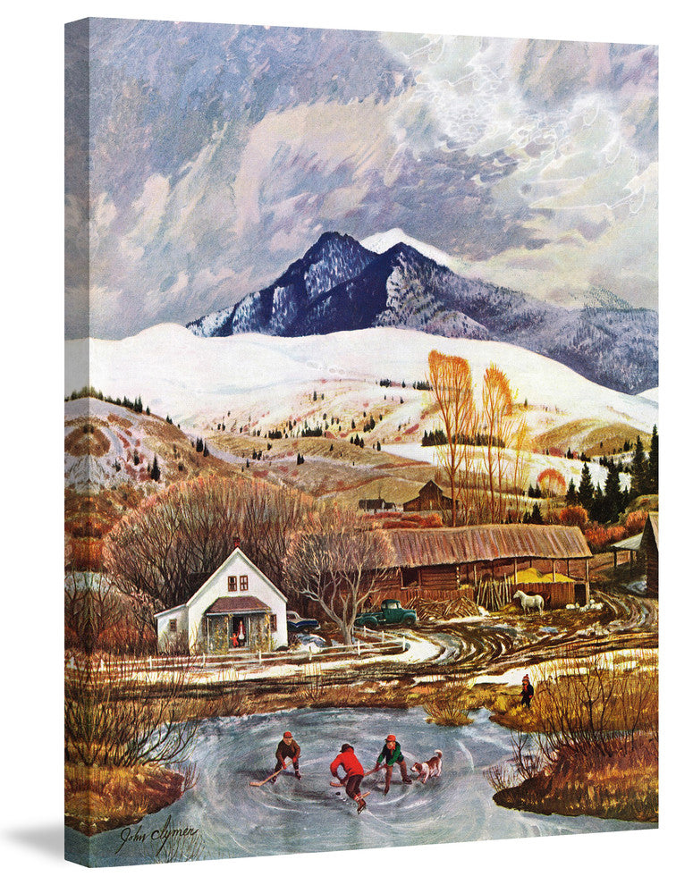 "Ice Hockey" Painting Print on Wrapped Canvas
