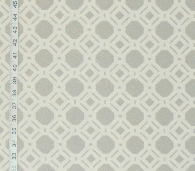 Asian grey Lattice Fabric Reversible Geometric Woven Upholstery material, Standard Cut