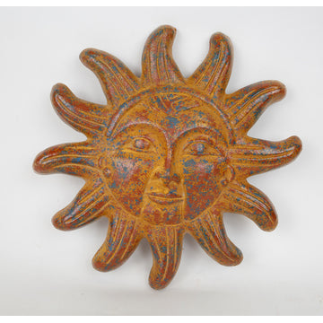 Clay Sun Handmade Hand Painted Garden, 12", Red