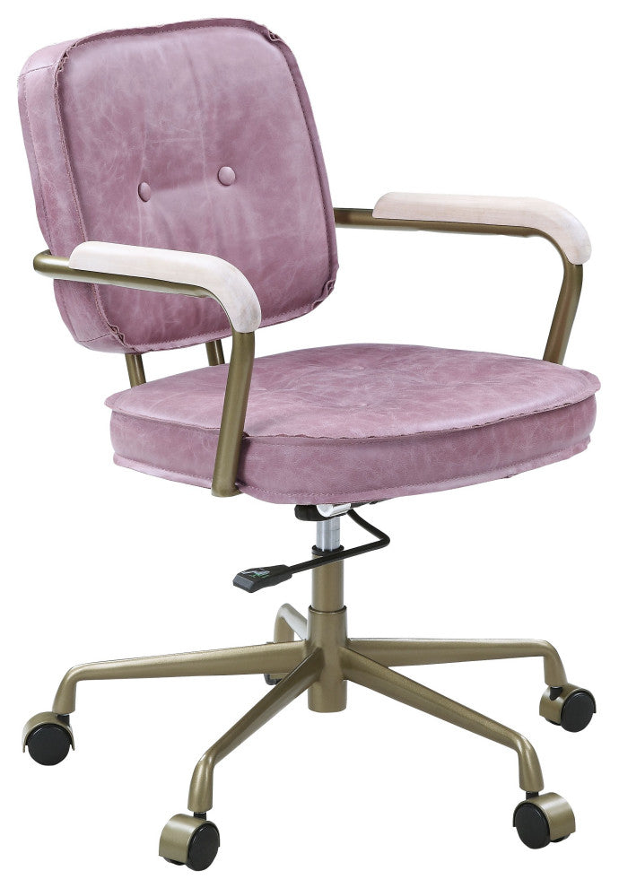 Of00400, Office Chair, Pink Top Grain Leather, Siecross