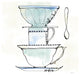"Good Brew V" Digital Paper Print by Sue Schlabach, 20"x20"