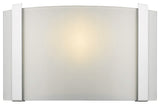 Polished Chrome Wall Sconce with Frosted Glass Shade