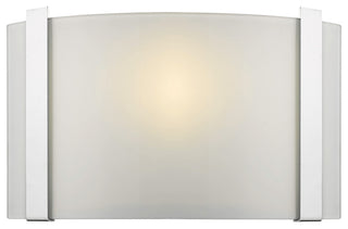 Polished Chrome Wall Sconce with Frosted Glass Shade