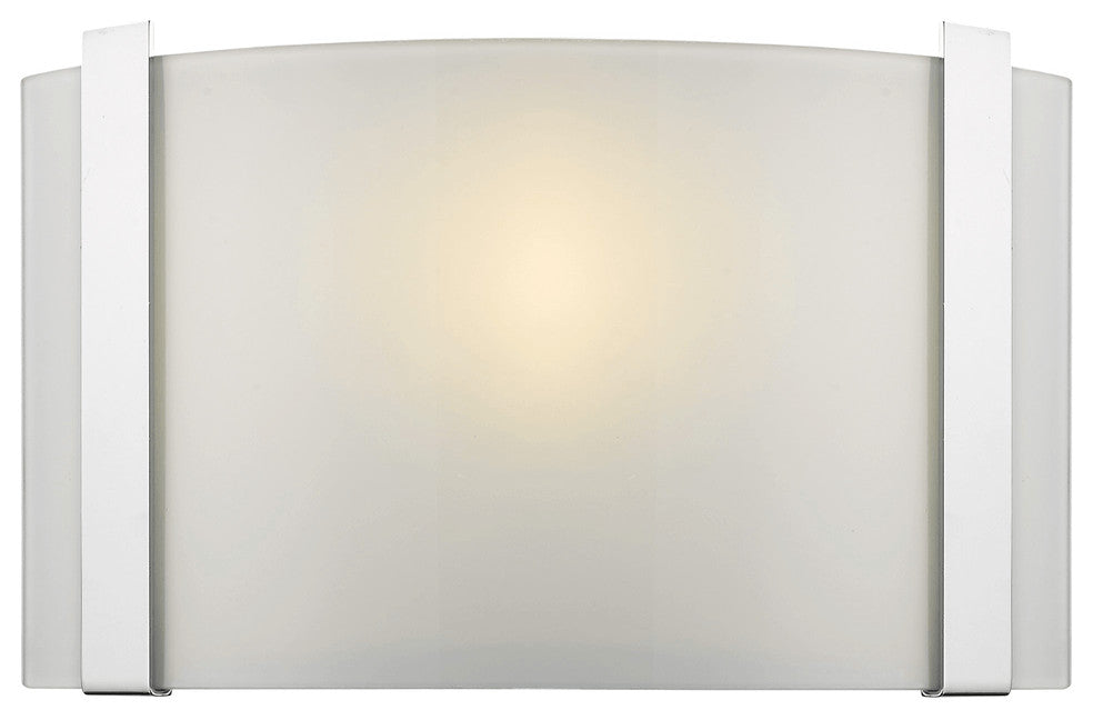 Polished Chrome Wall Sconce with Frosted Glass Shade