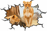 VWAQ African Lioness, Wall Decal 3D, 18"x22"