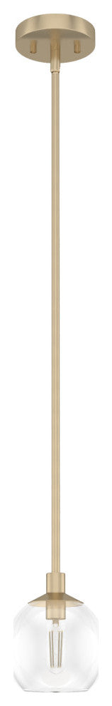 Xidane Alturas Gold, Clear Glass 1-Light Mini Pendant