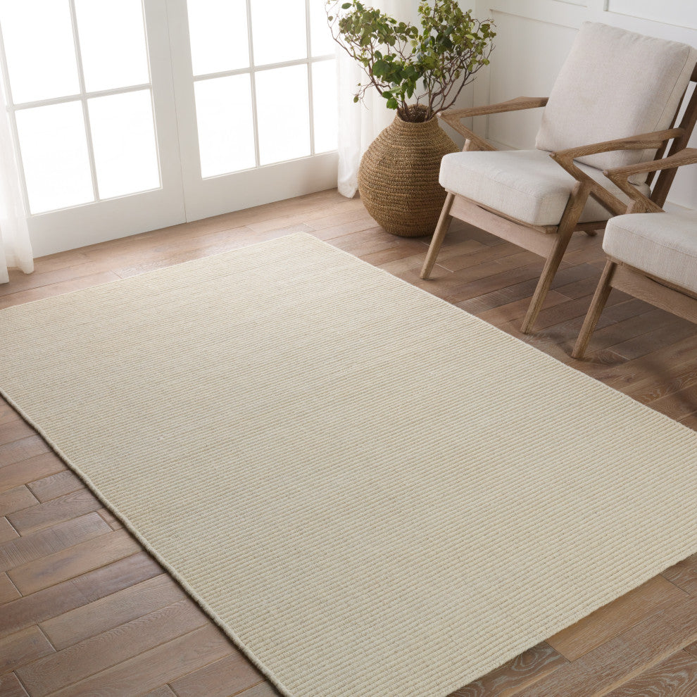 Jaipur Living Shyre Handmade Solid Cream Area Rug 6'X9'