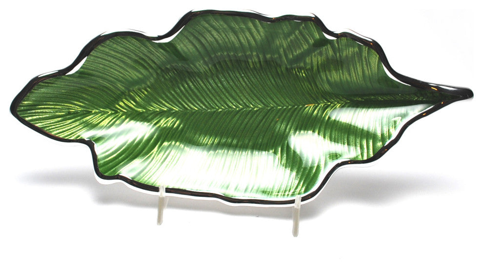 Foglia Willow Leaf Tray Green