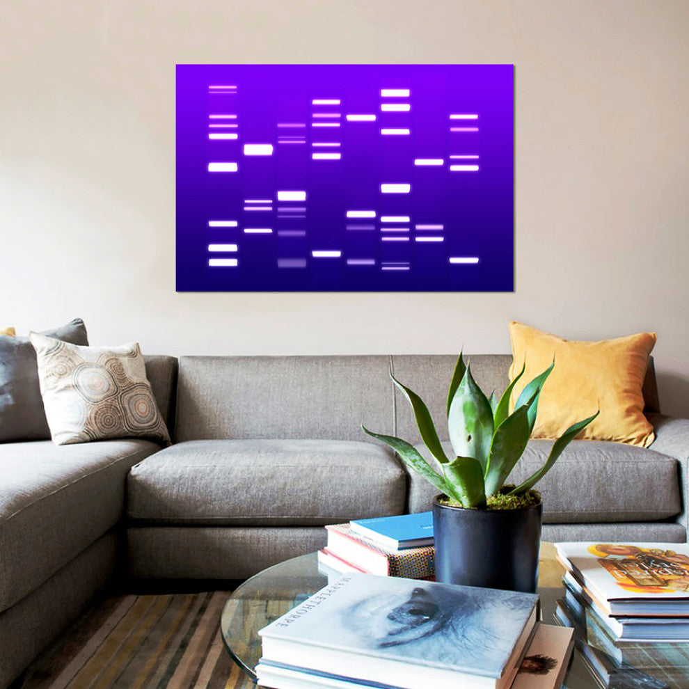 "DNA Genetic Code (Purple)" by Michael Tompsett, Canvas Print, 40x26"