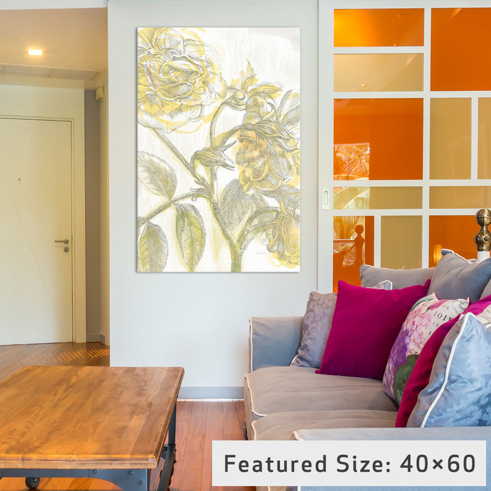 "Belle Fleur Jaune I" by Sue Schlabach, 26x18x1.5