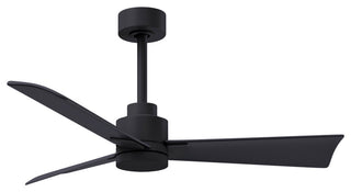Alessandra Ceiling Fan, Matte Black, 42", Matte Black Blades, No Light Kit