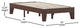 Evelyn Wood Platform Bed with Wooden Support Slats, No Box Spring Required, Walnut, Twin
