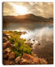 Beautiful Lake with Rocky Shore, Oversized Landscape Canvas Art, 12"x20"