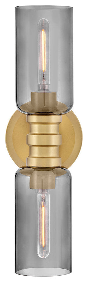 Lark Naomi Medium Two Light Sconce, Lacquered Brass