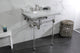 Kingston Brass LMS30MA8 30" Carrara Marble Console Sink, Acrylic Legs