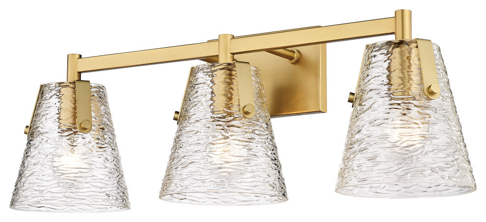 Z-LITE 3-Light Vanity, Modern Gold