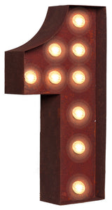 Vintage Retro Lights and Signs Number "1"