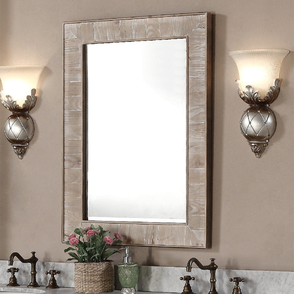 26"x36" Solid Recycled Fir Mirror