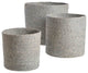 Melia  Woven Jute Round Basket Set of 3 Slate
