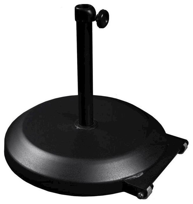 75 lb. Umbrella Base With Steel Cover With Concrete Black
