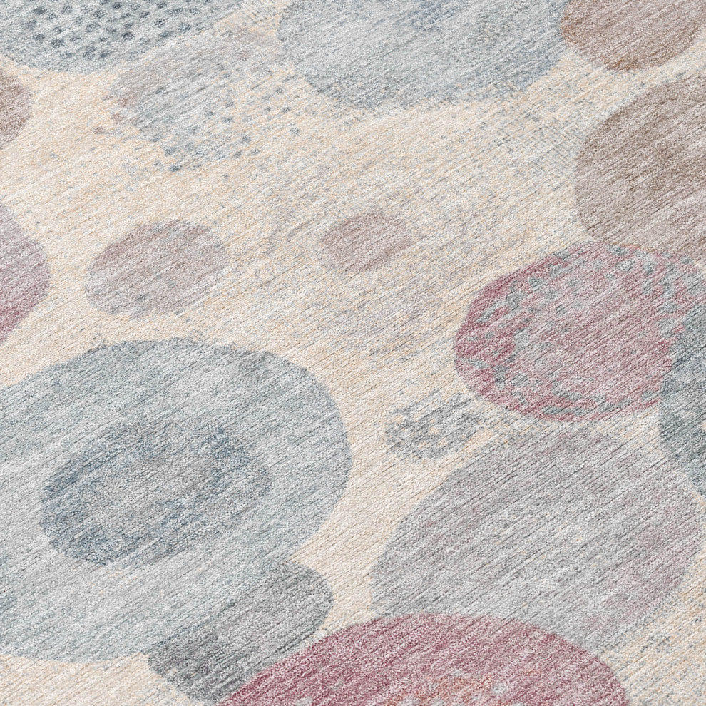 Machine Washable Indoor/Outdoor Chantille ACN1896 Peach 1'8" x 2'6" Rug