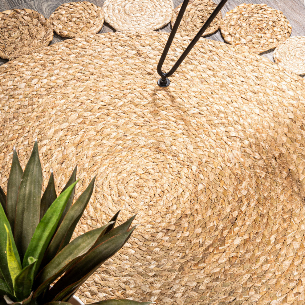 Eden Round Natural Jute Hippie Circle, 5' Round