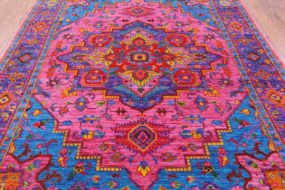 Heriz Serapi Hand-Knotted Wool Rug 8' 1" X 10' 7" - Q13704