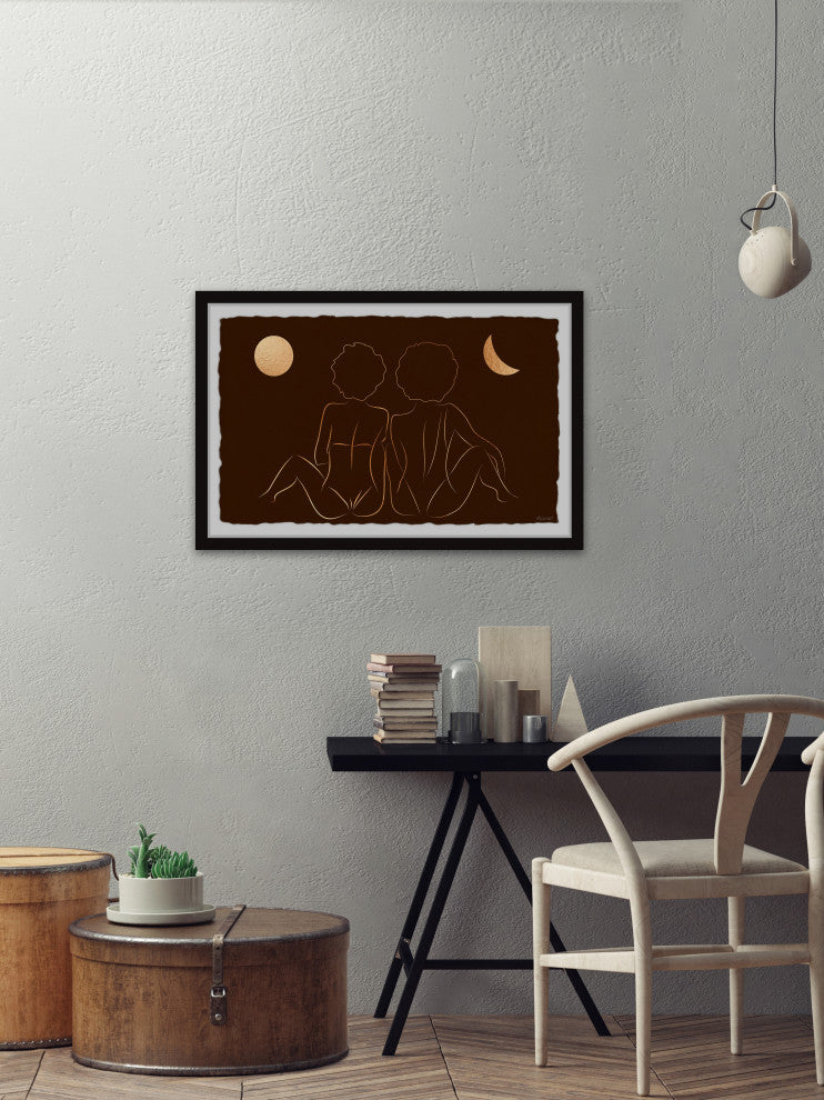 "My Moon" Framed Painting Print, 18x12