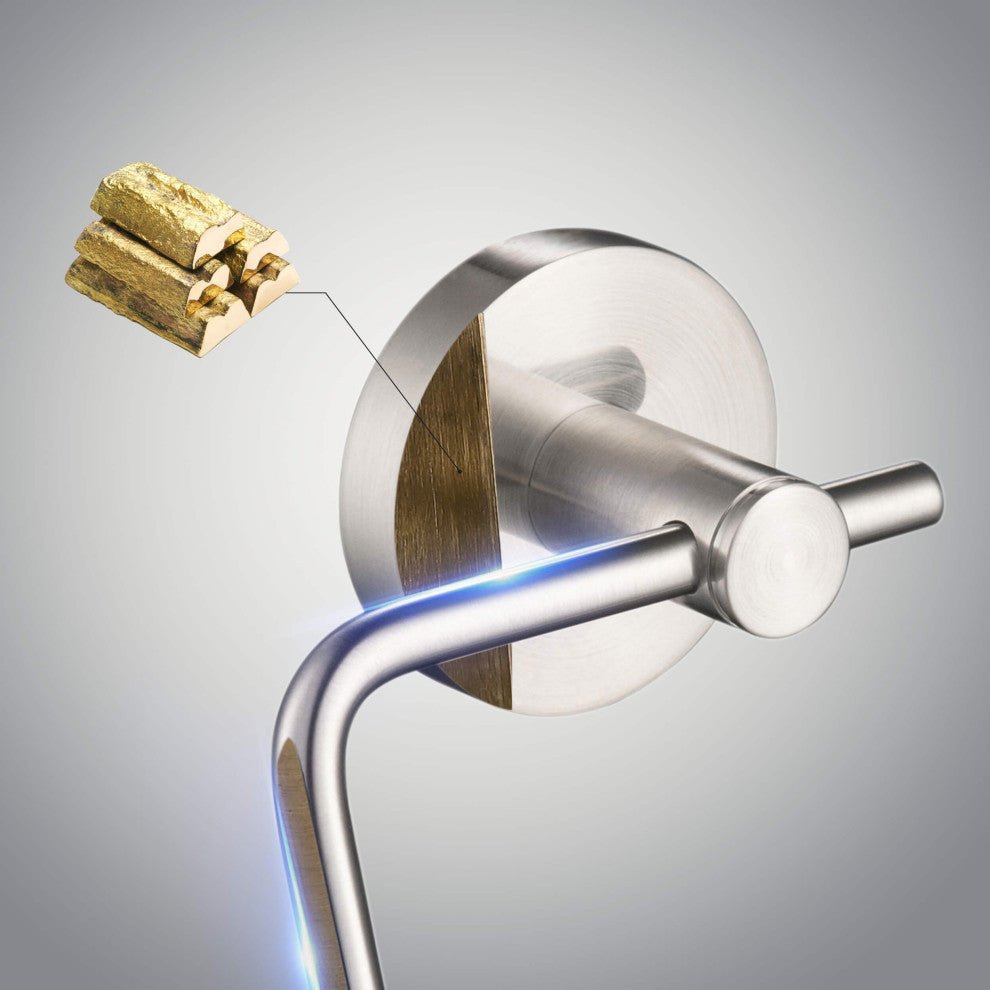 Circular Toilet Paper Holder, Brushed Nickel