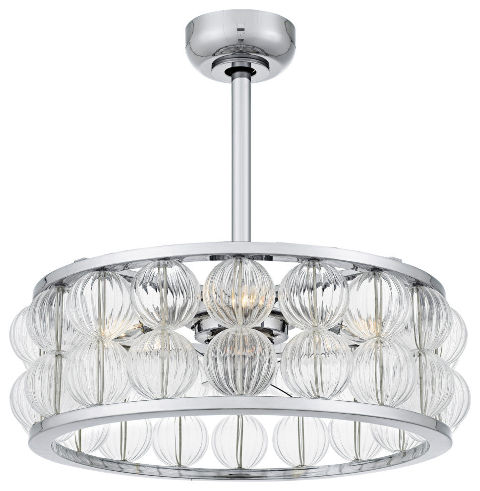 Quoizel TRK3123 Terrarock 12" 3 Blade Indoor Ceiling Fandelier - Polished