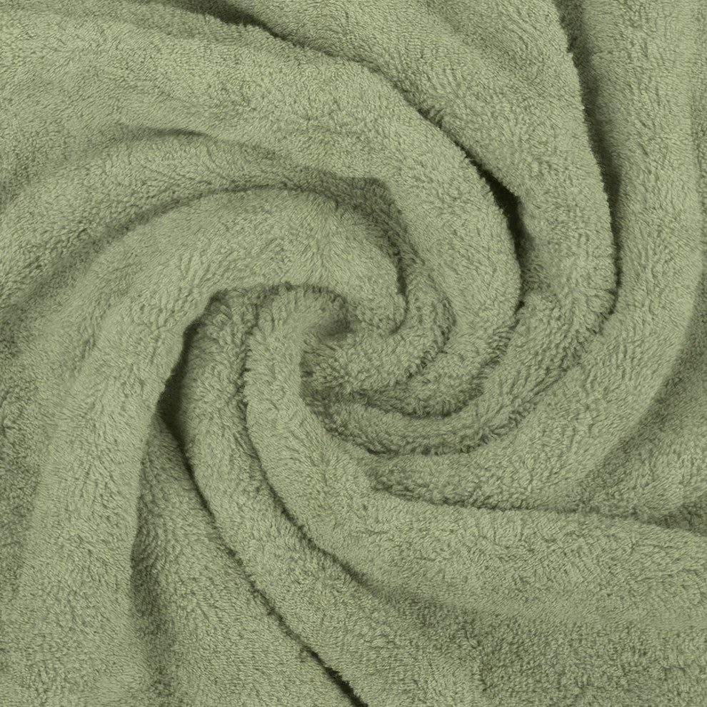 Organic 100% Cotton 650 GSM Feather Touch Quick Dry Bath Towel, Green Tint, Pack of 3
