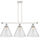 Innovations 916-3I-WPC-G44-L 12" 3 Light Island Light, White, Polished Chrome