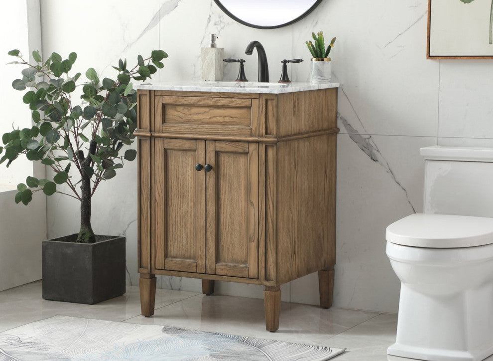 Elegant VF12524DW 24" Single Bathroom Vanity, Driftwood