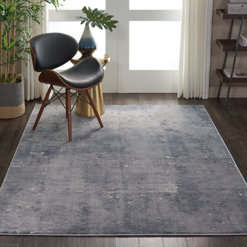 Nourison Rustic Textures 7'10" Round Grey Modern Indoor Area Rug