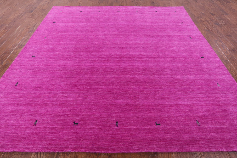 10' Square Persian Gabbeh Hand Knotted Rug - Q15064