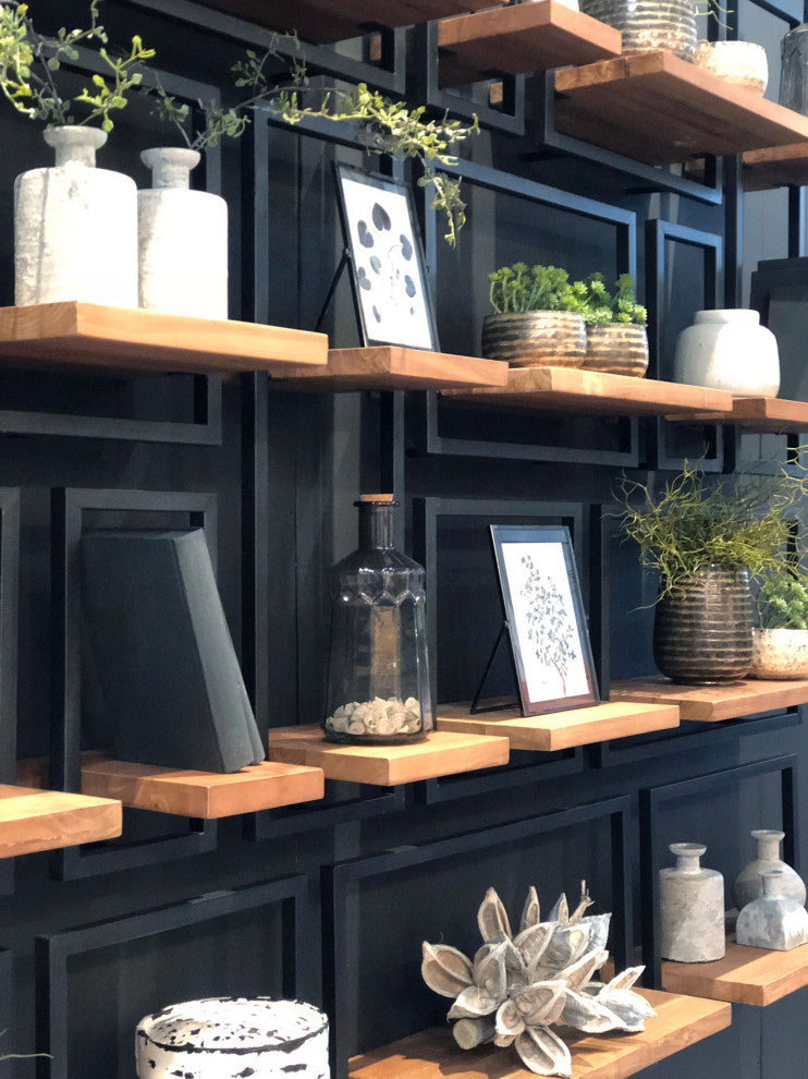 D-Bodhi 10" Wide Metal Frame 2-Tiered Wall Shelf