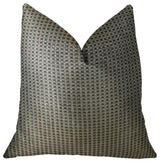 Bellevue Brown Handmade Luxury Pillow, 18"x18"