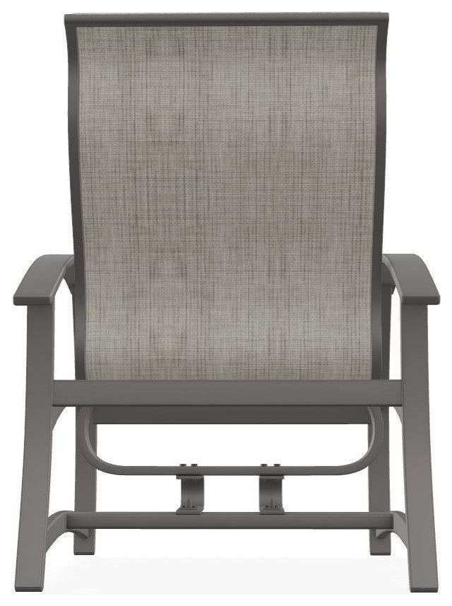 Belle Isle Sling Outdoor Hidden Motion Lounge Chair, Smoke/Warm Gray