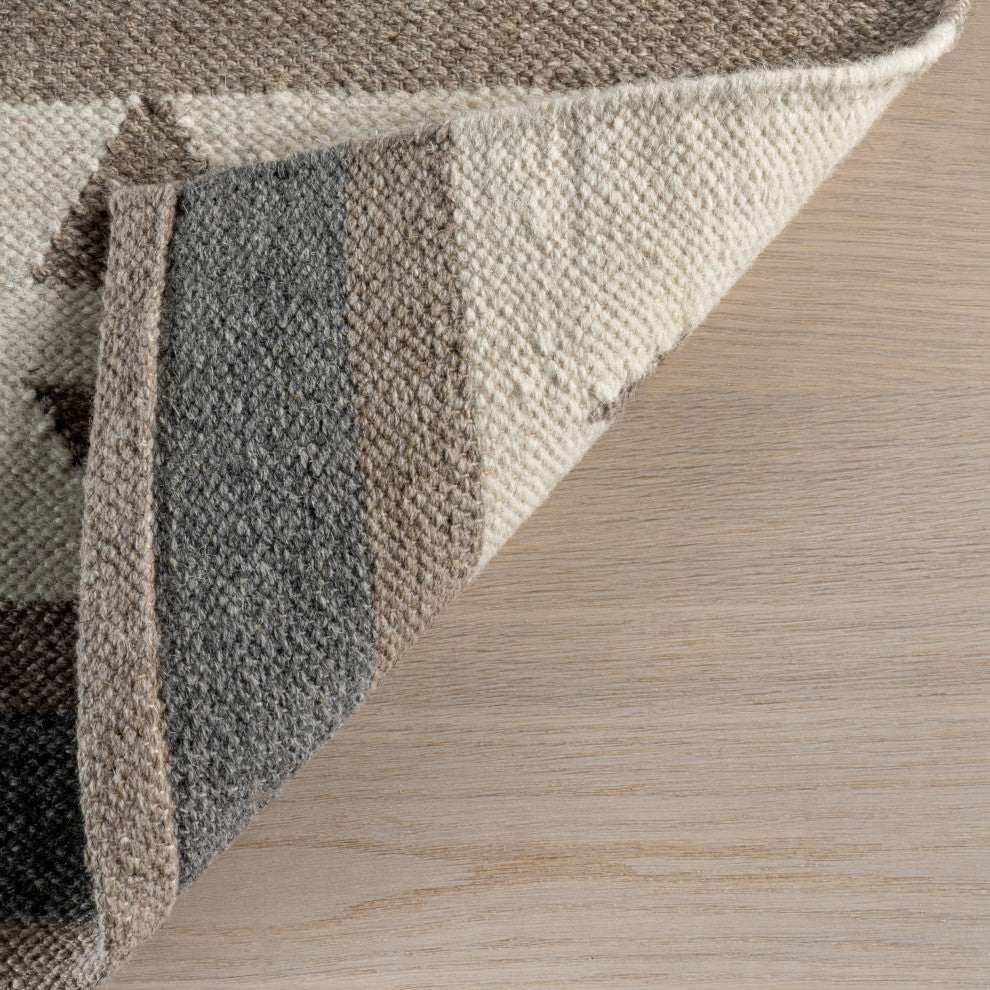 Westerly Southwestern Wool Blend Area Rug, Taupe 10' x 14'