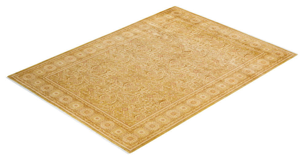 Mogul, One-of-a-Kind Hand-Knotted Area Rug Green, 6'' 2" x 8'' 3"