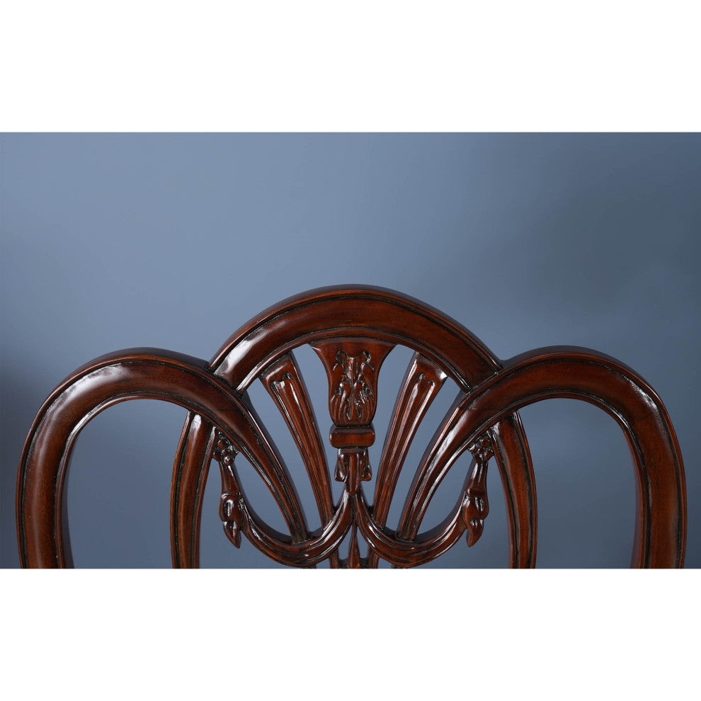 Carved Shield Back Arm Chair
