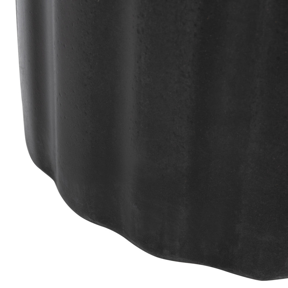 Safavieh Vesta Concrete Accent Stool, Black