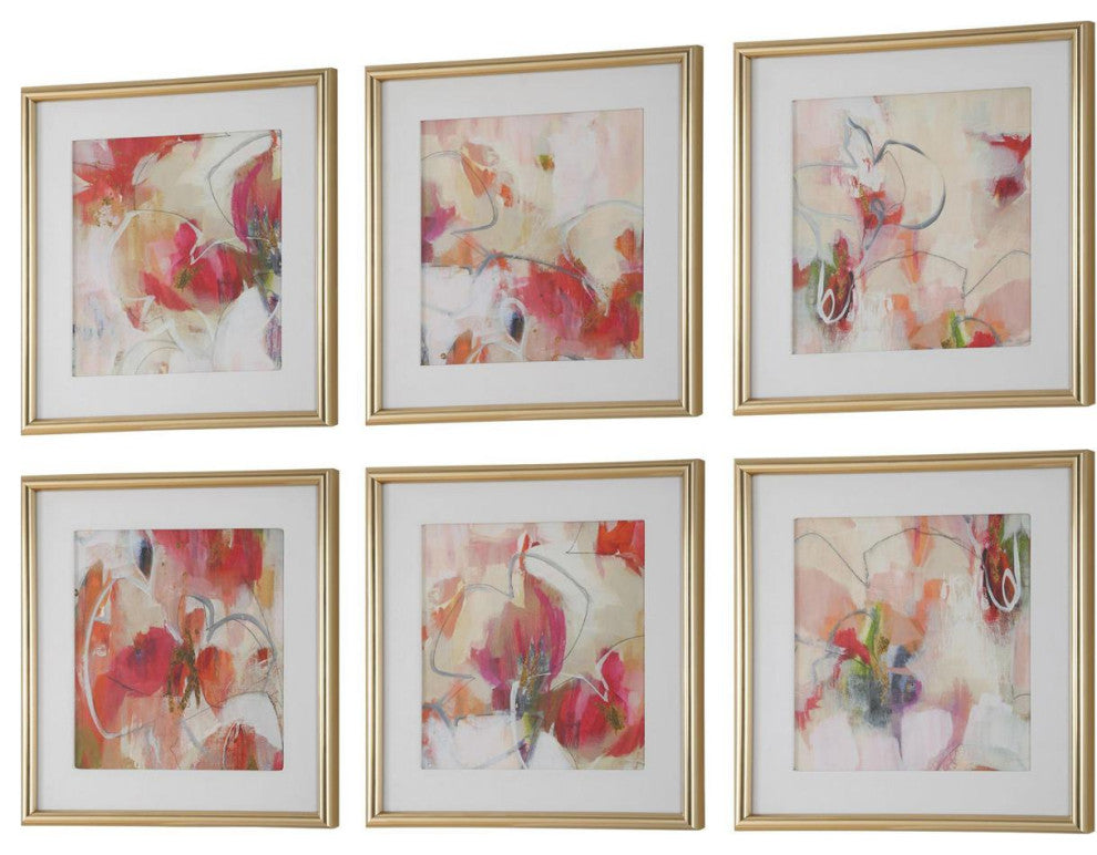 Fresh Start Art Print, Multi-Colored and Brushed Soft Gold
