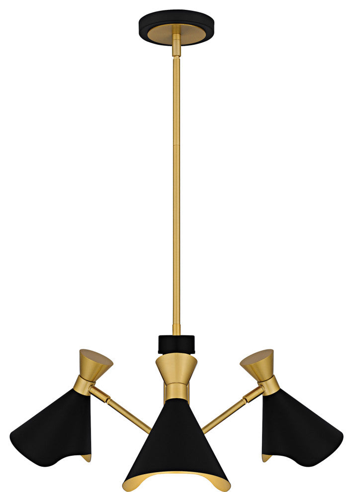 Quoizel ADN5026 Arden 3 Light 26"W Chandelier - Matte Black