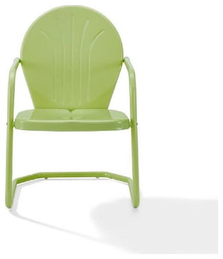 Home Square Griffith 2 Piece Metal Patio Chair Set in Tangerine and Key Lime